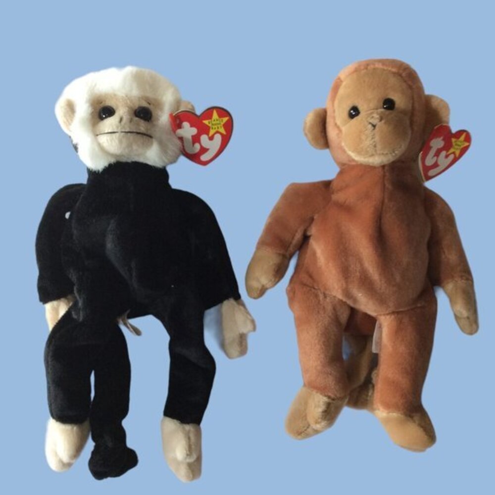 MONKEYS!! Ty Beanie Babies VINTAGE RETIRED NWT